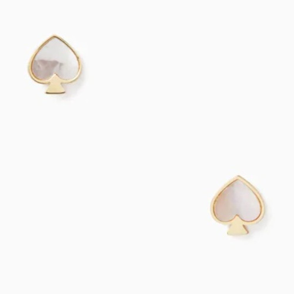 ♠️ Kate Spade ♠️️️️ Cream Signature Spade Stud Earrings - Picture 4 of 6